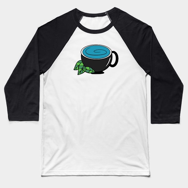 Blueberry Tea Baseball T-Shirt by Kelly Louise Art